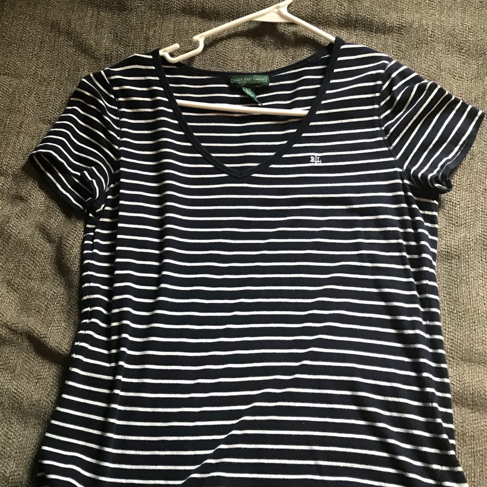 Navy and White T